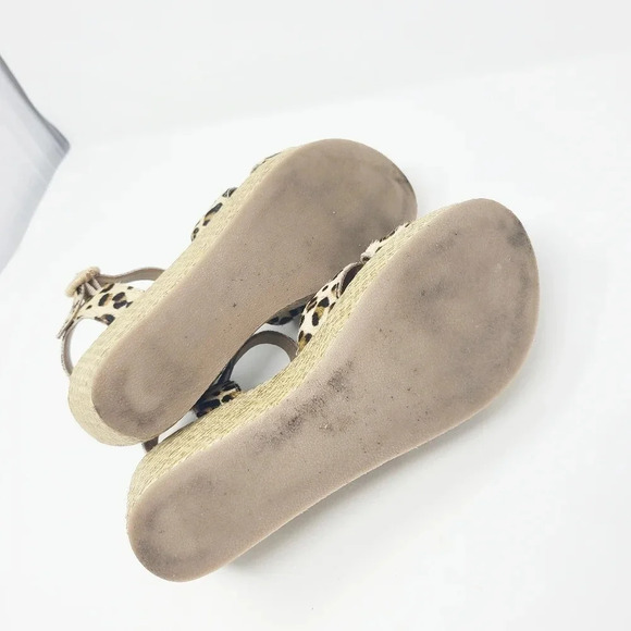 Anthropologie Alice Leopard Wedge Platform Sandals 8 - Picture 7 of 8